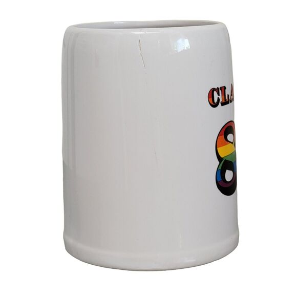 VTG 80s Class of 86 Mug 20 oz Papel White Multicolor Rainbow Ceramic Coffee Cup - Picture 6 of 9